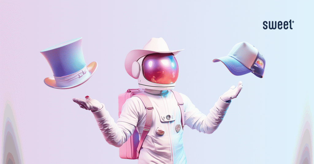 An abstract image of an astronaut, representing freelancers and agencies juggling between tasks.